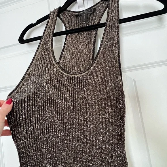 BCBGMaxAzria Metallic Gold/Black Maxi Dress - Picture 4 of 5